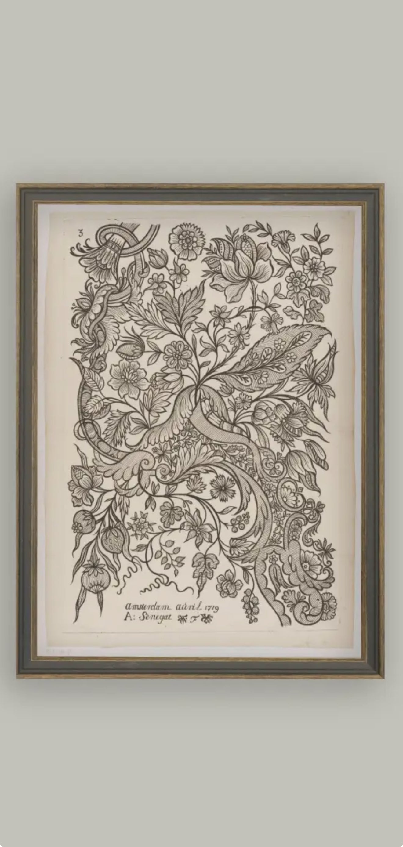 Paisley Sketch Antique Art